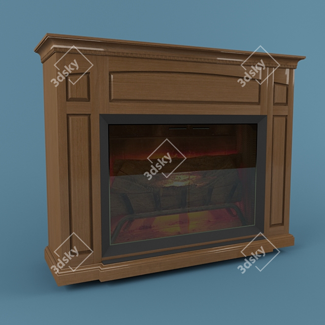 Elegant Avignon Fireplace 3D model image 1