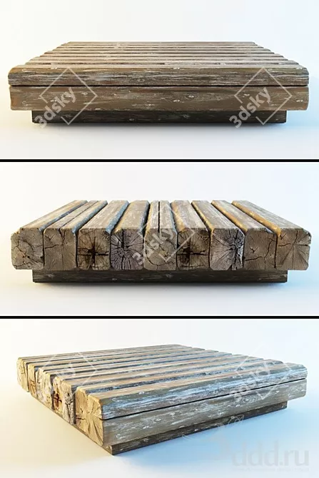 Elegant Coffee Table for 3D Visualization 3D model image 1