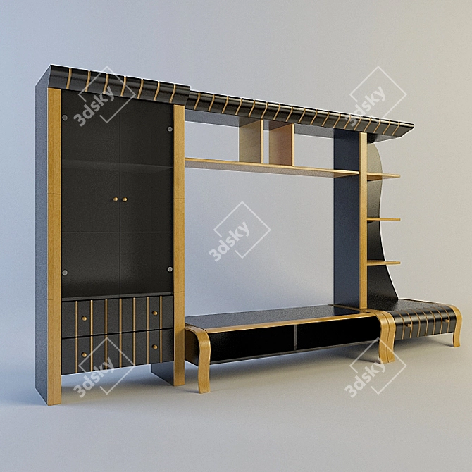 Modern Home Wall Unit: Landbond 21 3D model image 1