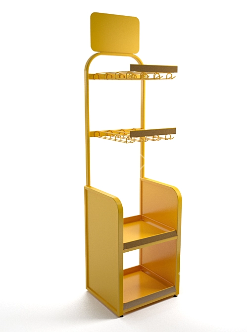 Compact Beverage Display Stand 3D model image 1