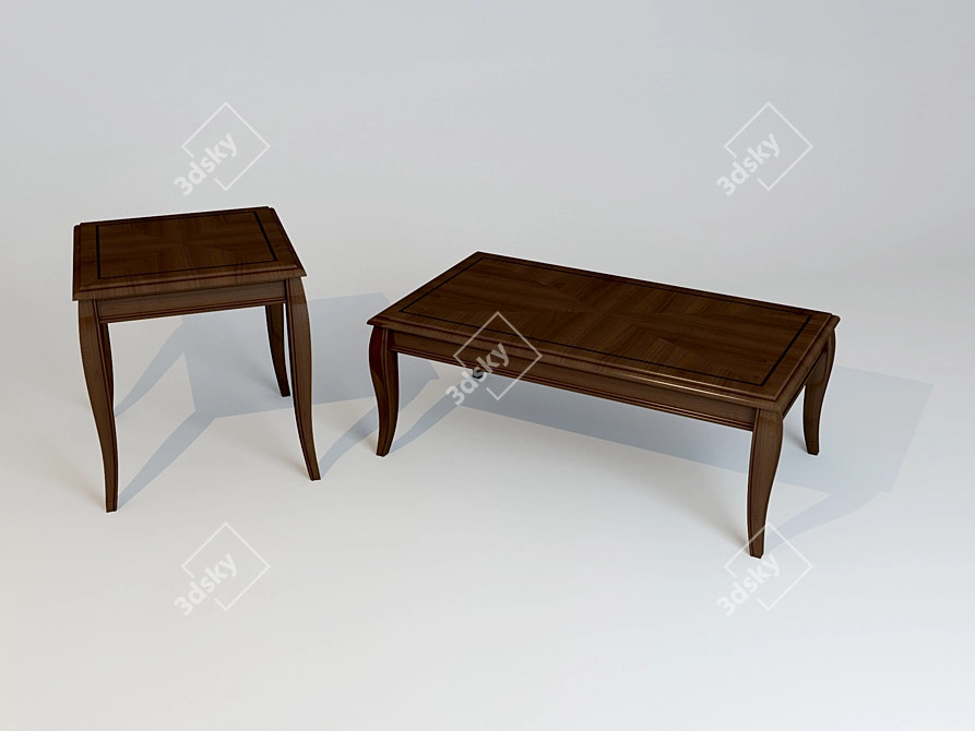 Modern Coffee Table with Storage 3D model image 1