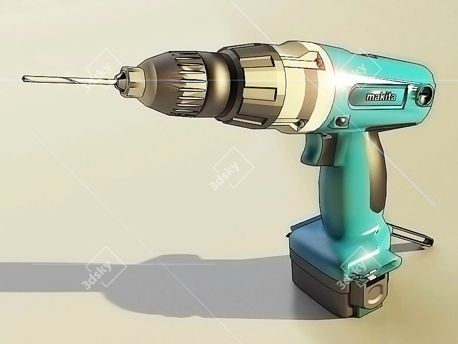 Makita Cordless Screwdriver: Power in Your Hands 3D model image 1