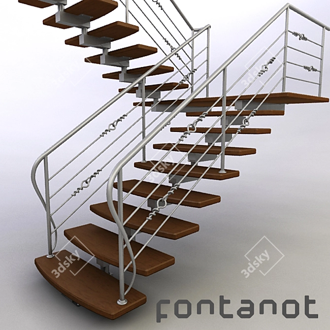 Albini&Fontanot Modular Stairs 3D model image 1