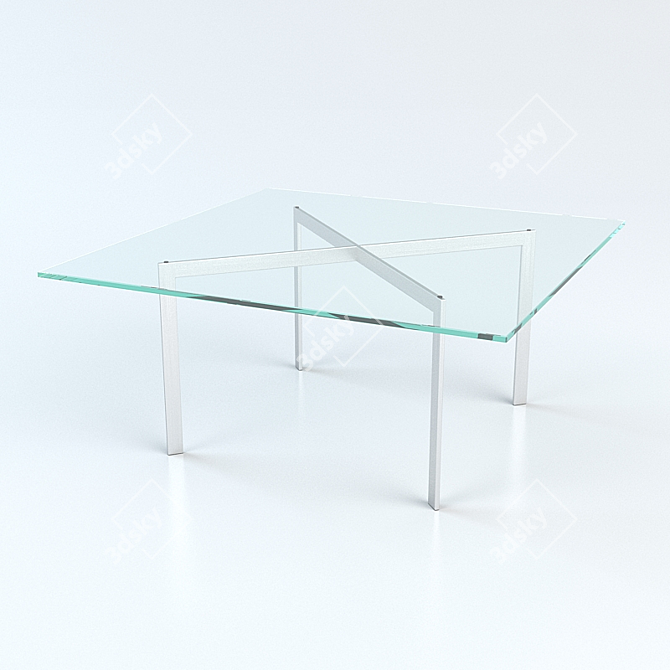 Elegant Barcelona Coffee Table 3D model image 1