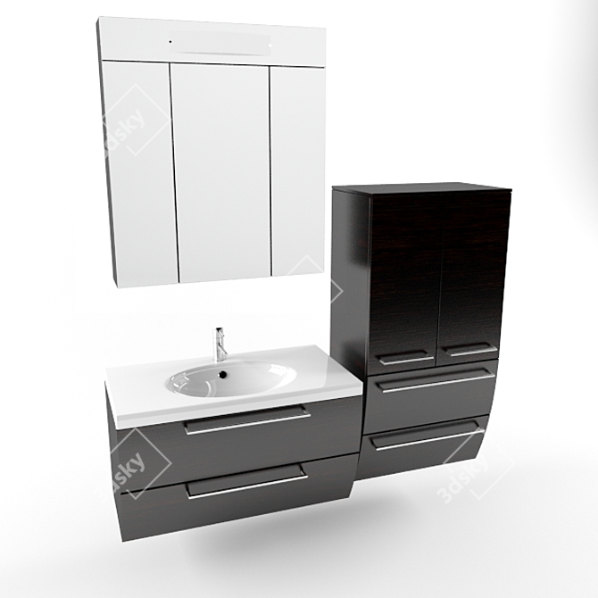 Modern Bathroom Furniture: PELIPAL BARLO 3D model image 1