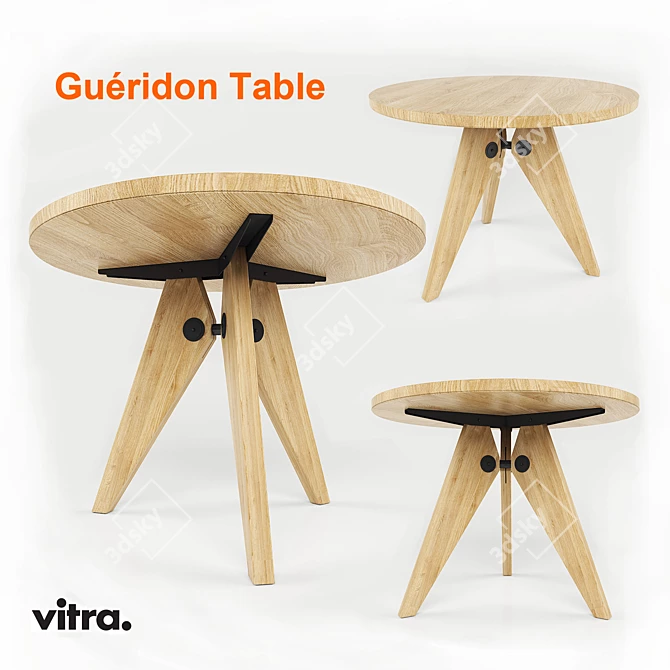 Modern Vitra Gueridon Table 3D model image 1