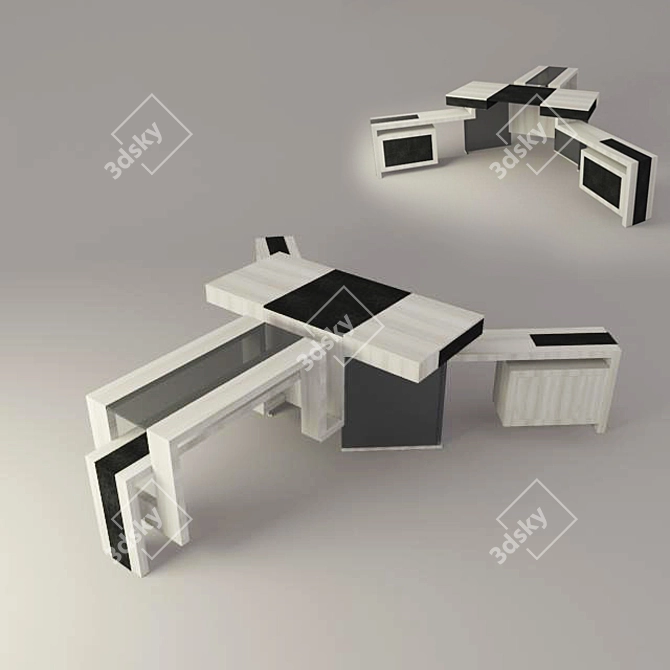Modern Minimalist Table 3D model image 1