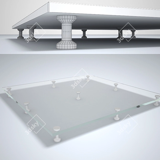 Title: Crystal Clear Glass Flooring 3D model image 1