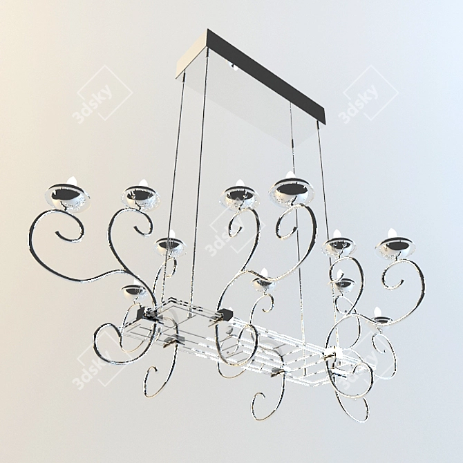 Illuminating Elegance: Icone Pendant Chandelier 3D model image 1