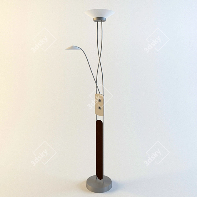 Sleek LED Floor Lamp 3D model image 1