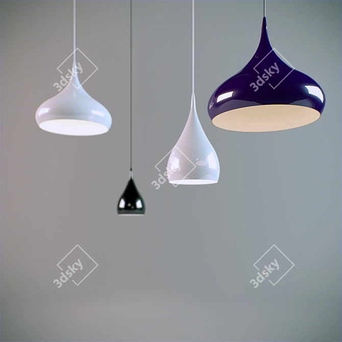 Spinning BH1, D25 Pendant Light 3D model image 1