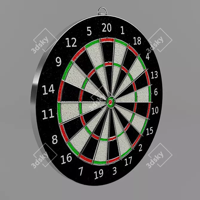 Precision Bullseye Target Darts 3D model image 1