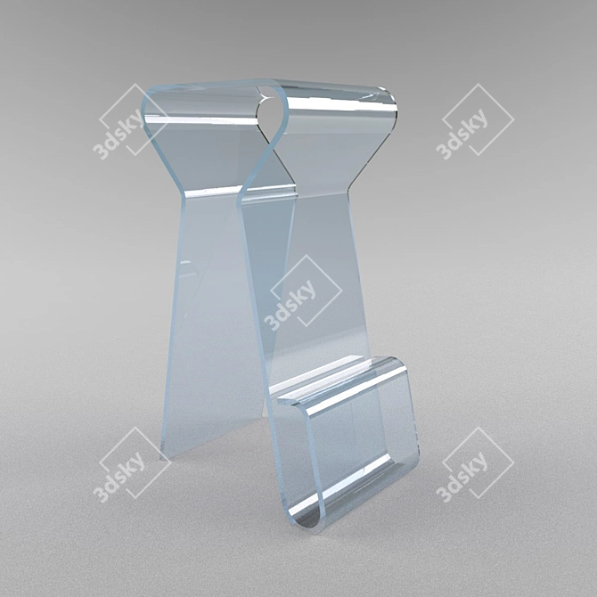 Neon Glow Stool: The Stylish Bar Solution 3D model image 1