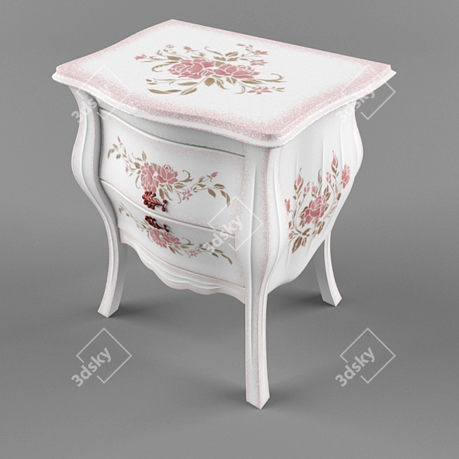 Provincial Bedside Table 3D model image 1