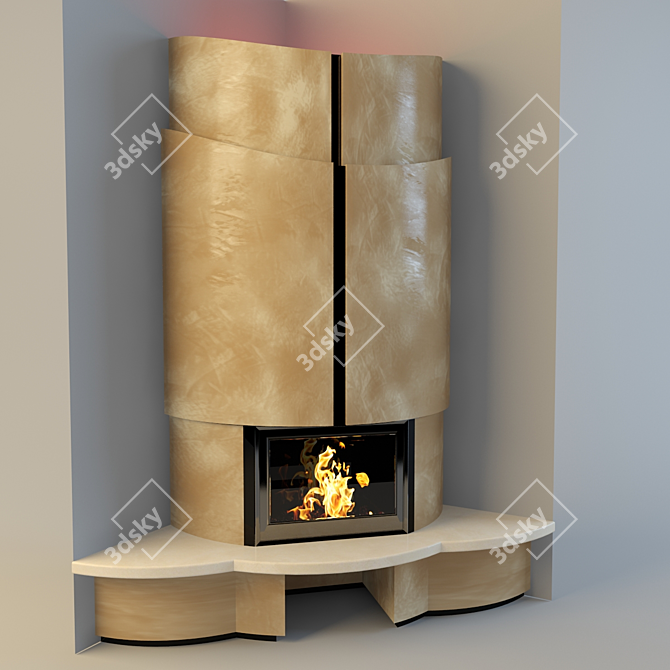 Corner Flame: Beautiful and Cozy 3D model image 1