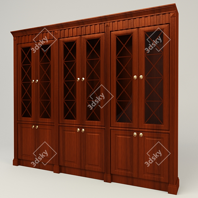 Elegant Bookshelf Solution 3D model image 1