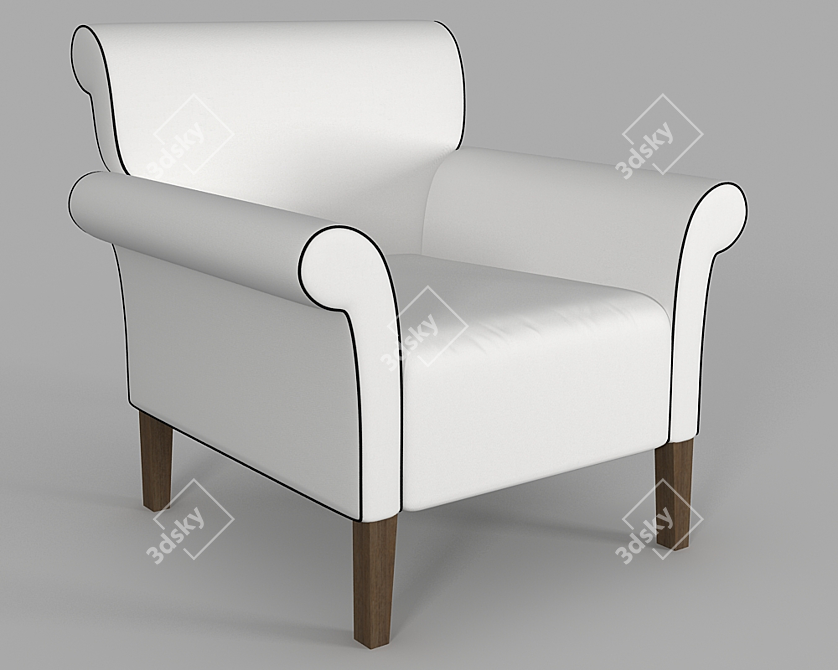 Elegant Architema Lara Chair 3D model image 1