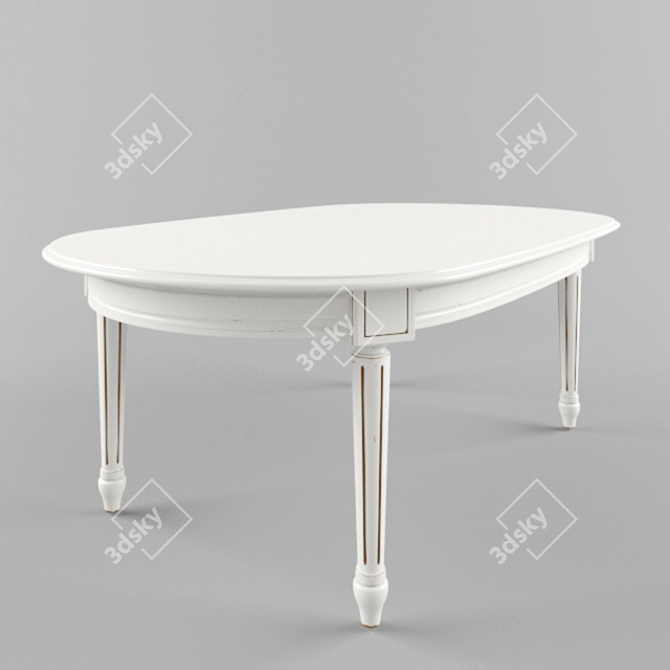 Elegant Wood Table 3D model image 1