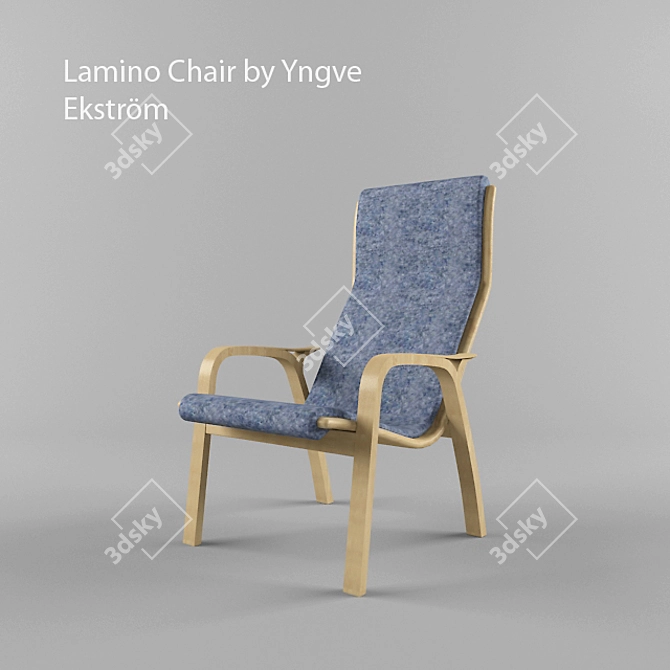 Sleek Lamino Chair: Ekstrom Design 3D model image 1