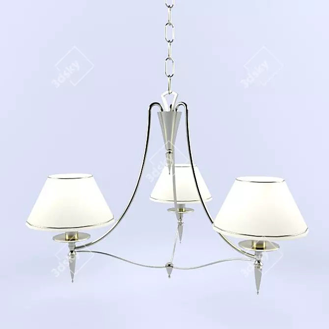 Elegant Crystal Chandelier 3D model image 1