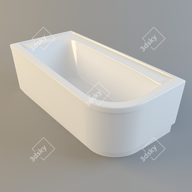 Luxury Acrylic Bathtub 3D model image 1