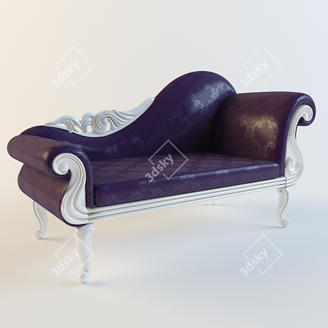 Elegant Vintage Sofa 3D model image 1