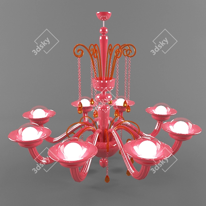 Classic Style Modern Interior Chandelier 3D model image 1