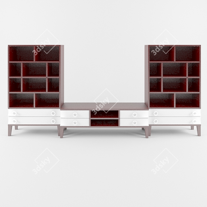 Neopolis CASA TV Wall Unit 3D model image 1