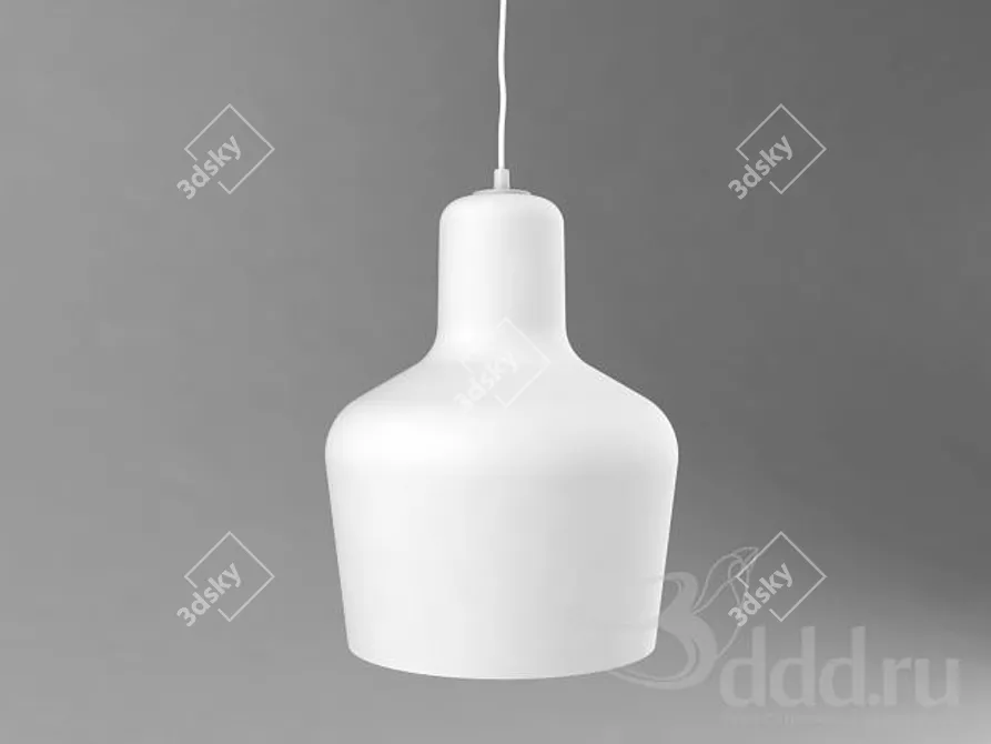 Sleek Alvar Aalto Pendant: A440 3D model image 1