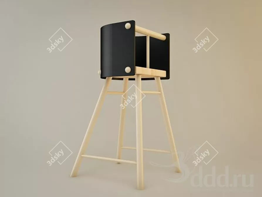 Ben af Schulten Baby Chair 616: Style Meets Comfort 3D model image 1
