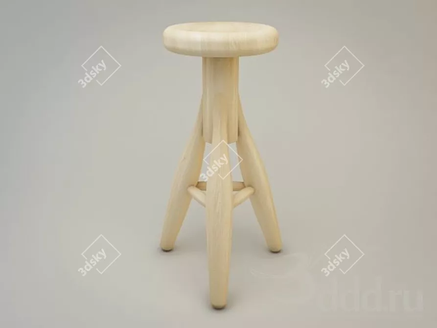 Sleek Eero Aarnio Rocket Stool 3D model image 1