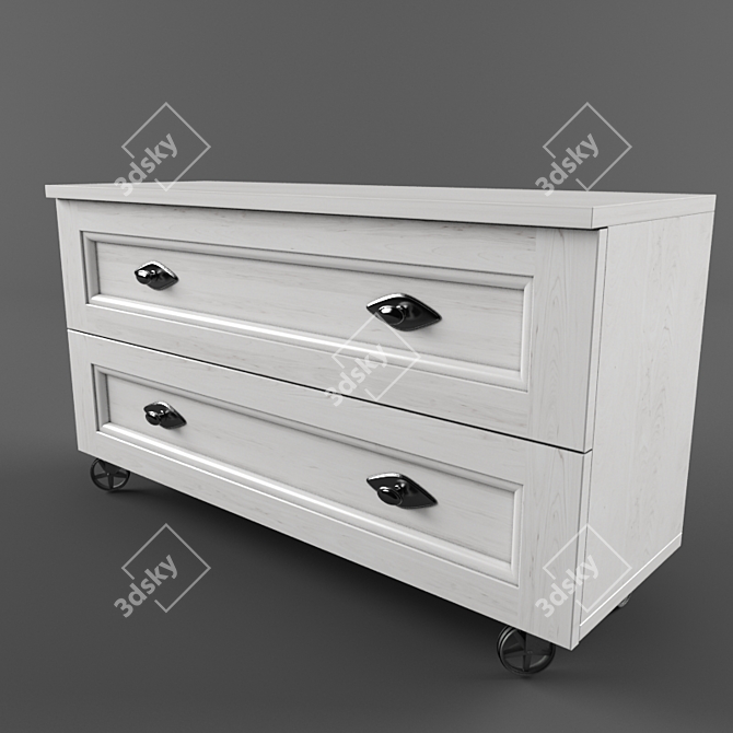 Mobile Drawer Chest on Wheels 3D model image 1