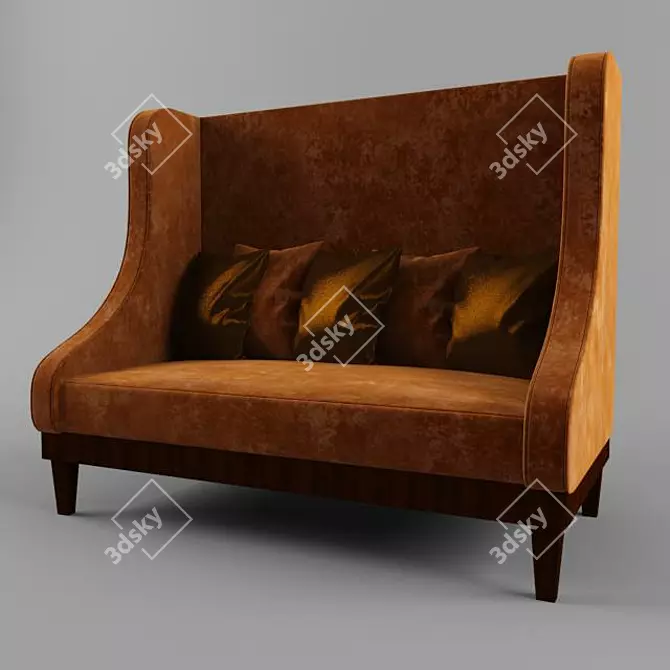 Cafe Sofa: Elegant Seating for Your Space 3D model image 1