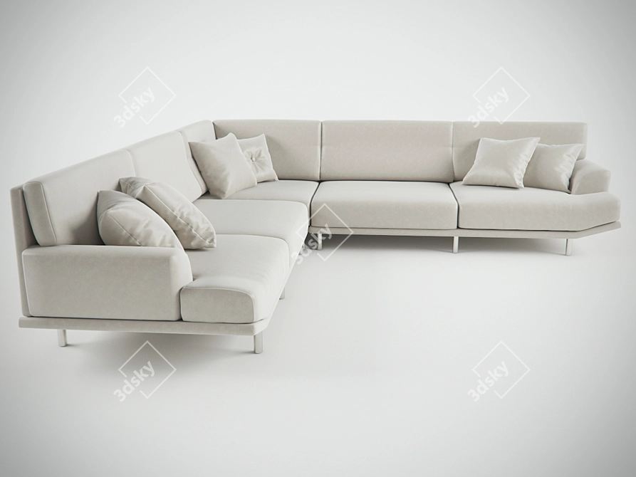 Stylish Italian Sofa: Giovannetti Boss 3D model image 1