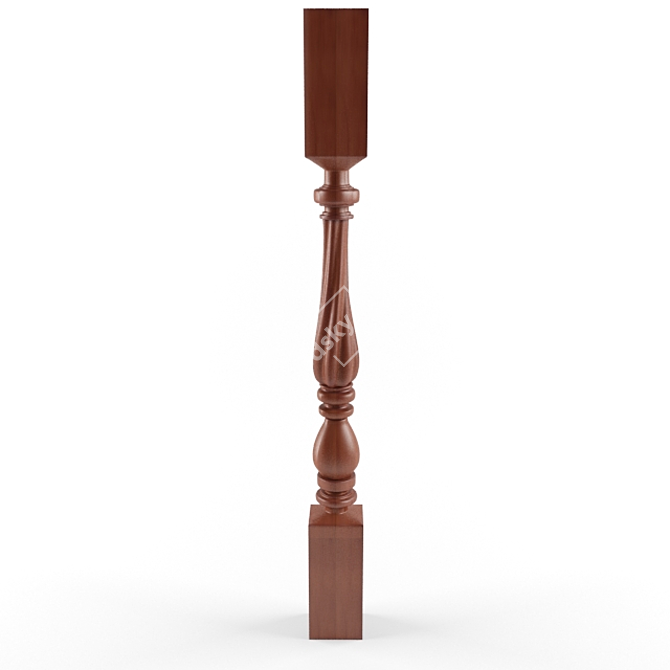 Elegant Baluster for Your Home 3D model image 1