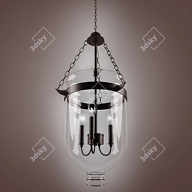 Exquisite Hundi Lantern: Timeless Elegance 3D model image 1