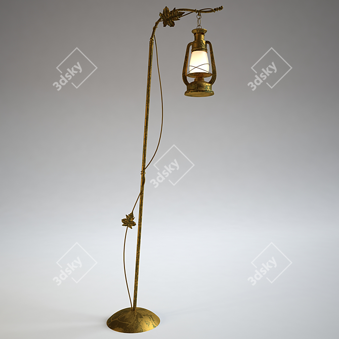 Modern Twist Floor Lamp 3D model image 1