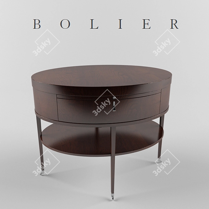 Elegant Rosenaue Oval Side Table 3D model image 1