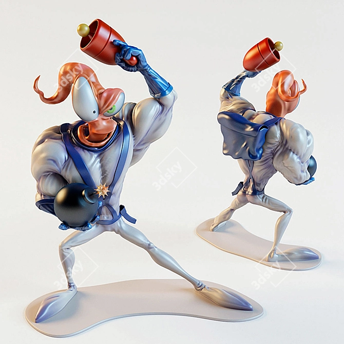 Epic Adventure with Earthworm Jim 3D model image 1