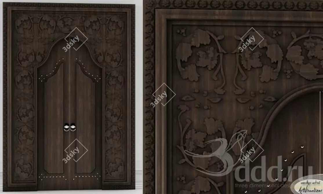 Javanese Heritage Wall Art 3D model image 1