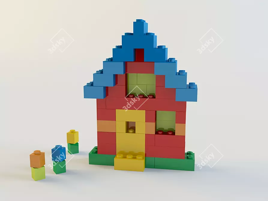 Lego House from Set 5529 3D model image 1