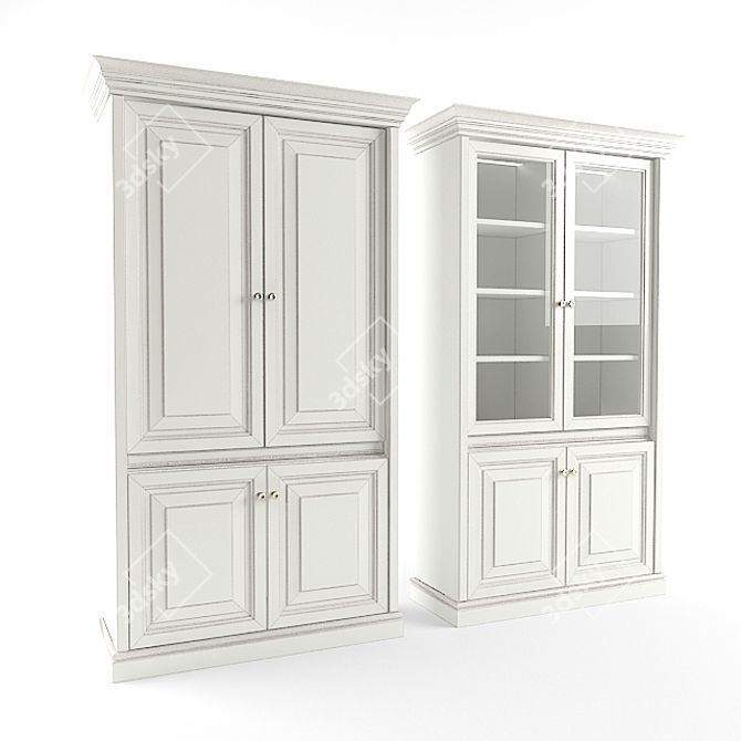 Elegant Classic Cabinet: Versatile Storage Solution 3D model image 1