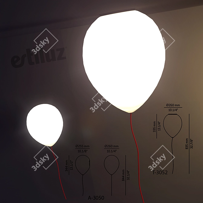 Soft Glow Balloon Lamp 3D model image 1