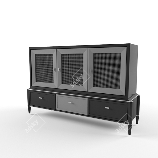 Modern TV stand 3D model image 1