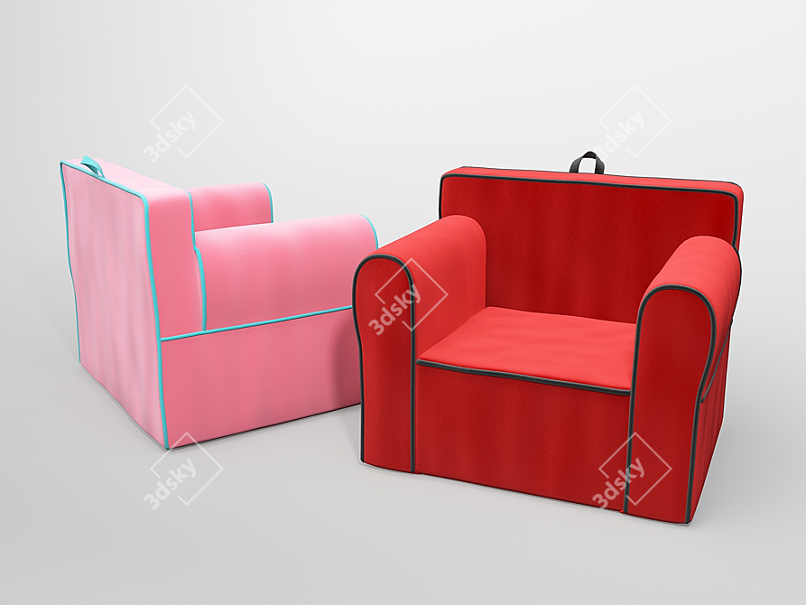 Versatile Pouf-Armchair AKS3437 3D model image 1