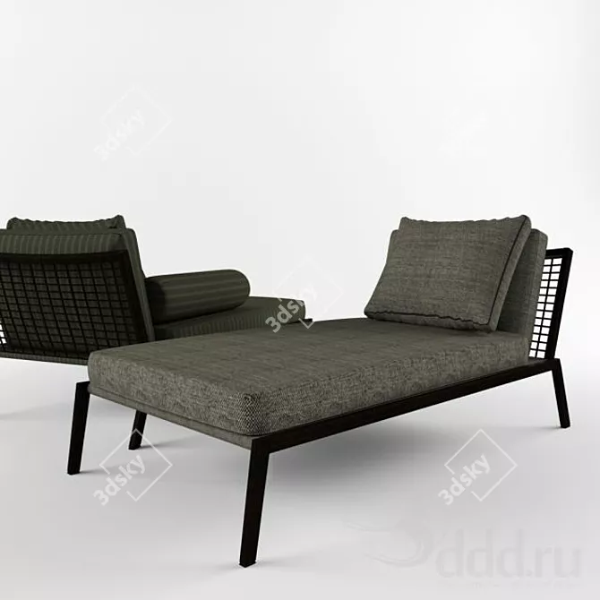 Elegant Arc Chair: Modern Comfort 3D model image 1