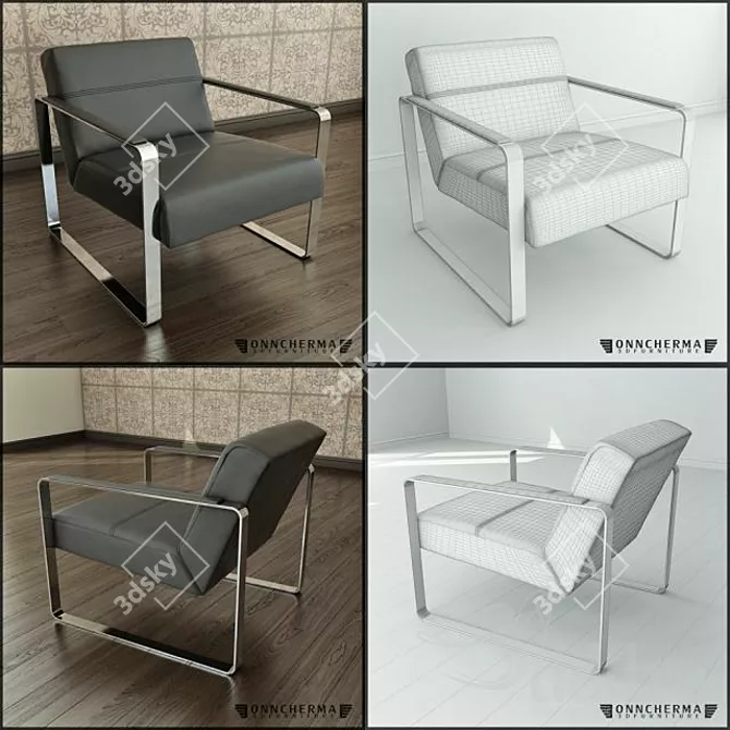 Elegant Modern Chair: Detailed 3D Model 3D model image 1