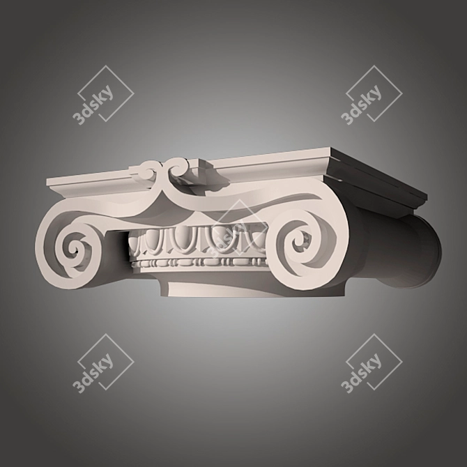  Elegance of Ionic Capitals 3D model image 1