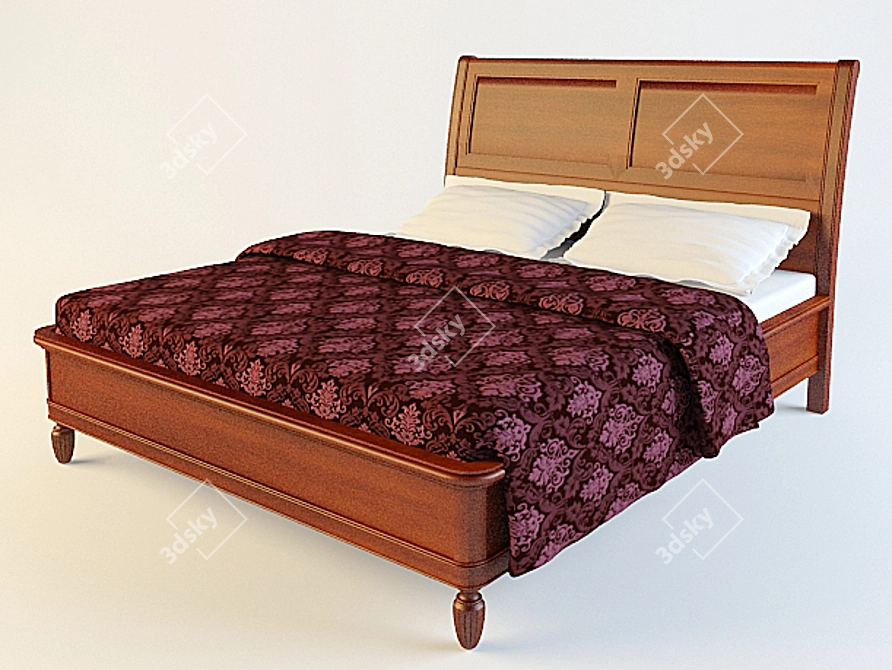 Italian Luxury: Cavio Bed with Included Textures 3D model image 1