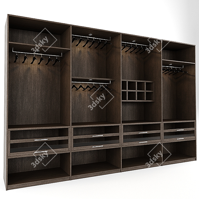 Modern Walk-in Closet: Discovery 38001 3D model image 1